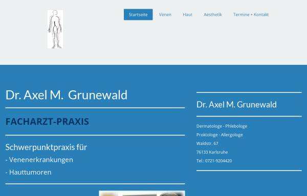 Vorschau von www.veneninfo.de, Praxis Dr. Axel M. Grunewald