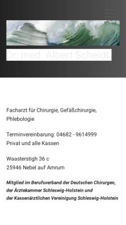 Vorschau der mobilen Webseite www.praxis-dr-scheidt.de, Praxis Dr. med. Albert Scheidt