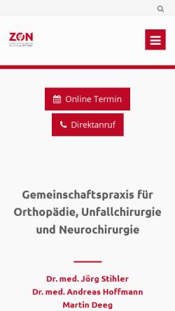 Vorschau der mobilen Webseite www.orthopaedie-stuttgart.de, Dr. med. W. Laschner und Dr. med. C. Mauch