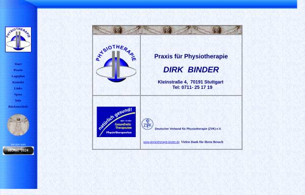 Vorschau von www.physiotherapie-binder.de, Physiotherapie Dirk Binder