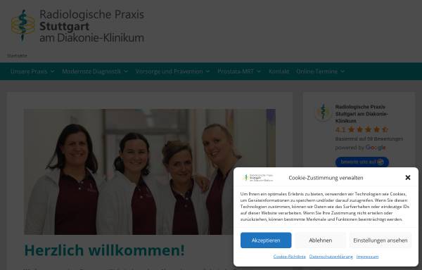 Vorschau von www.rad-diak.de, Radiologische Praxis am Diakonie-Klinikum