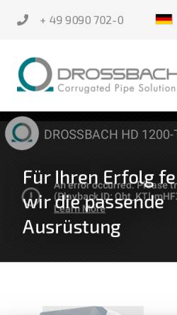 Vorschau der mobilen Webseite www.drossbach.de, Drossbach GmbH & Co. KG