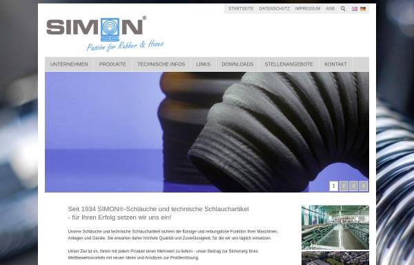 Vorschau von www.gummifabrik-simon.de, Gummiwarenfabrik Emil Simon GmbH & Co. KG