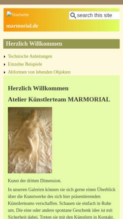Vorschau der mobilen Webseite www.marmorial.de, Marmorial, Achim Merath