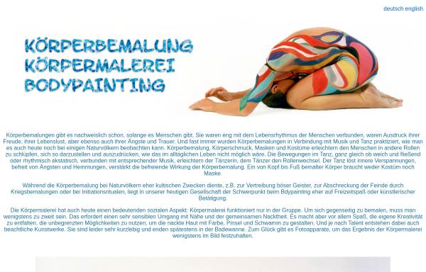 Vorschau von www.koerperbemalung.de, Bodypainting - Körperbemalung - Körpermalerei