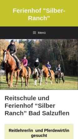 Vorschau der mobilen Webseite www.silber-ranch.de, Silber Ranch