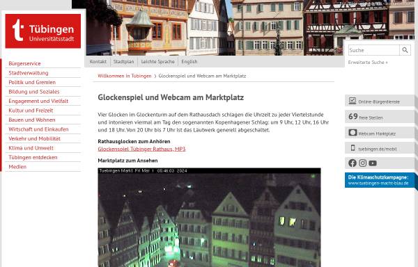 Vorschau von www.tuebingen.de, Blick vom Rathaus