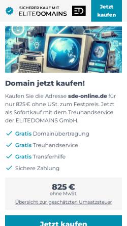 Vorschau der mobilen Webseite www.sde-online.de, SDE GmbH