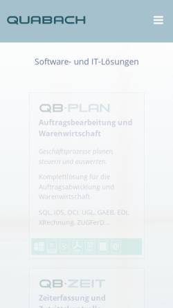 Vorschau der mobilen Webseite www.quabach.de, Quabach Datentechnik