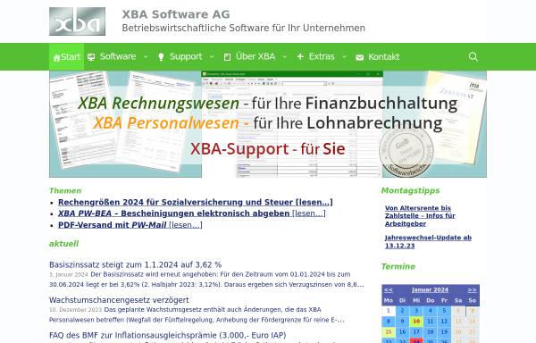 Vorschau von www.xba.net, XBA Software AG