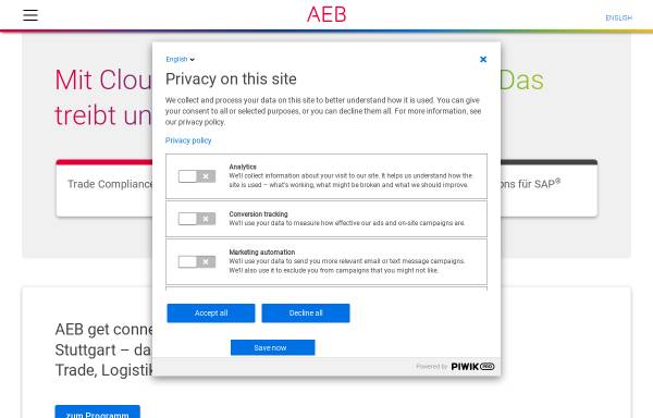 Vorschau von www.aeb.com, AEB SE