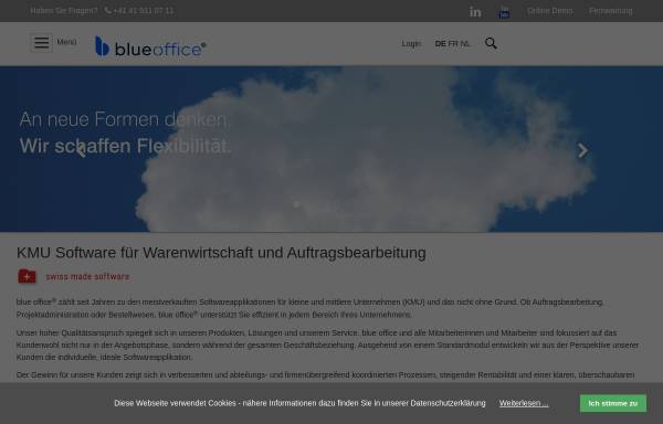 Vorschau von blue-office.ch, Blue Office Consulting AG