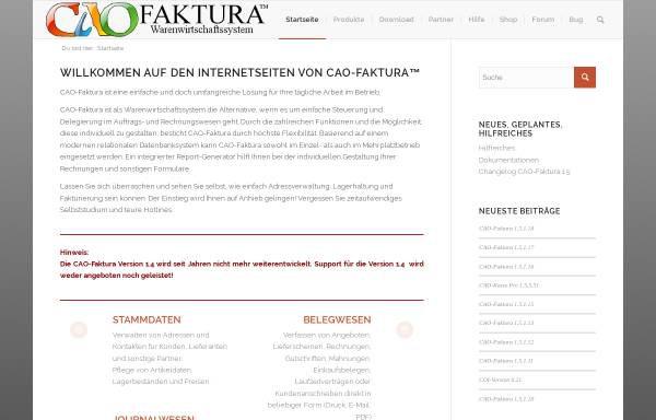Vorschau von www.cao-faktura.de, CAO-Faktura Inh. Thoren Strunk
