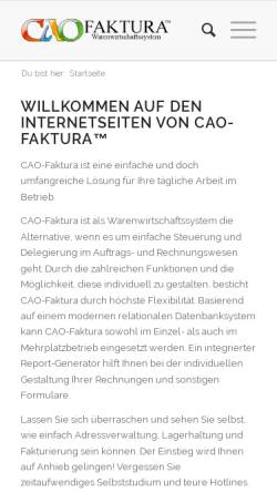 Vorschau der mobilen Webseite www.cao-faktura.de, CAO-Faktura Inh. Thoren Strunk