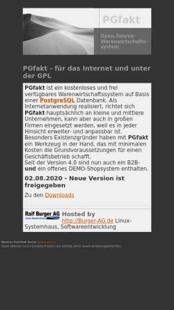 Vorschau der mobilen Webseite www.pgfakt.de, PGFakt