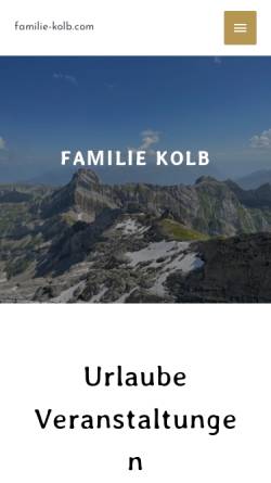 Vorschau der mobilen Webseite familie-kolb.net, Kolb, Familie