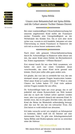 Vorschau der mobilen Webseite www.idcmp.de, Spina Bifida