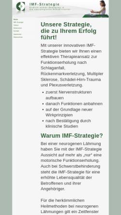 Vorschau der mobilen Webseite www.imf-therapie.de, IMF-Therapie, IMF Reha GmbH