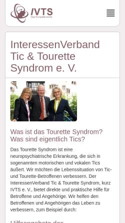 Vorschau der mobilen Webseite www.iv-ts.de, InteressenVerband Tic & Tourette Syndrom e.V.