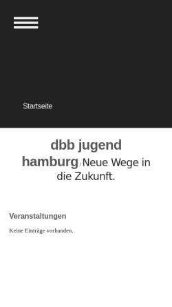 Vorschau der mobilen Webseite www.dbbj-hh.de, DBB Jugend Hamburg