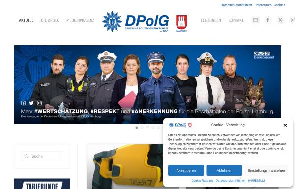 Vorschau von www.dpolg-hh.de, DPolG - Deutsche Polizeigewerkschaft