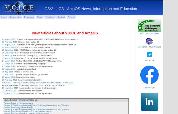 Vorschau von de.os2voice.org, Virtual OS/2 International Consumer Education