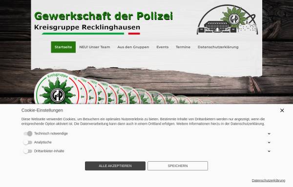 Vorschau von www.gdp-recklinghausen.de, Gewerkschaft der Polizei (GdP) - Kreisgruppe Recklinghausen