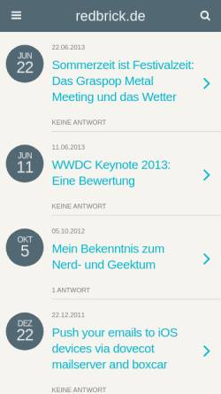 Vorschau der mobilen Webseite www.redbrick.de, Krause, Christian