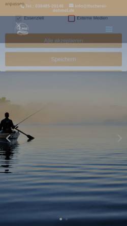 Vorschau der mobilen Webseite www.fischerei-dehmel.de, Fischerei- und Verarbeitungsbetrieb Klaus-Dieter Dehmel