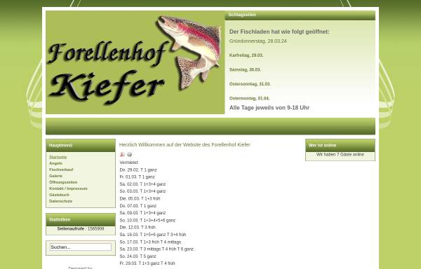 Vorschau von www.forellenhof-kiefer.de, Forellenhof Kiefer