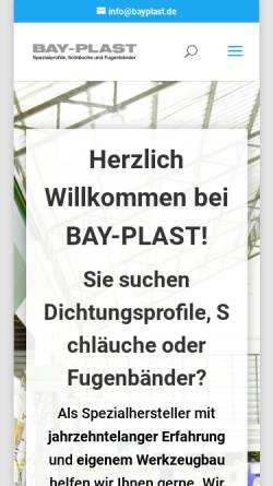 Vorschau der mobilen Webseite www.bayplast.de, BAY-Plast GmbH
