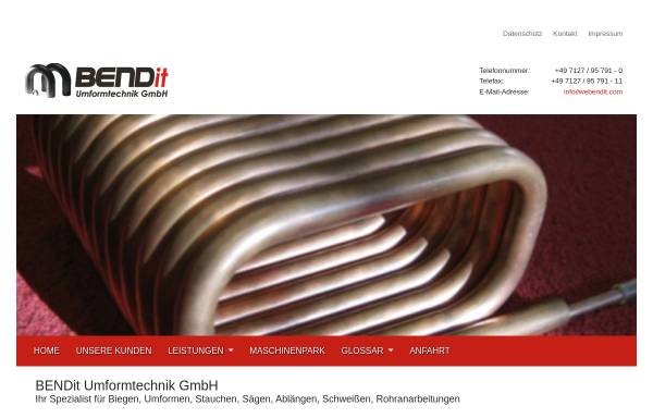 Vorschau von www.webendit.com, BENDit Umformtechnik GmbH