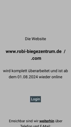 Vorschau der mobilen Webseite www.robi-biegezentrum.de, ROBI Rohrbiegezentrum GmbH & Co. KG