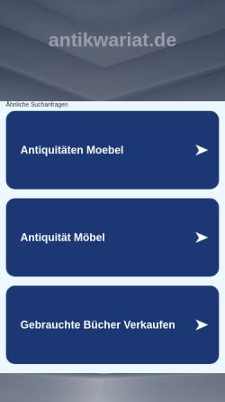 Vorschau der mobilen Webseite www.antikwariat.de, Antikwariat Peter Rau