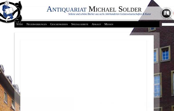 Vorschau von www.antiquariat-solder.de, Antiquariat Michael Solder