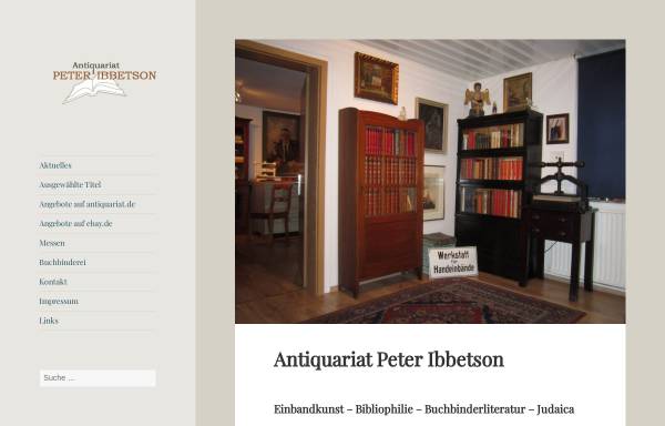 Vorschau von www.antiquariat-peteribbetson.de, Antiquariat Peter Ibbetson