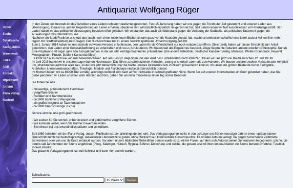 Antiquariat Wolfgang Rüger