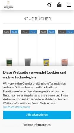 Vorschau der mobilen Webseite www.antiquariat-buecherwurm.de, Bücherwurm