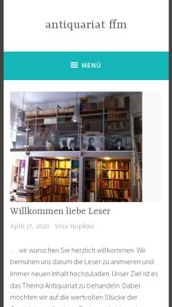 Vorschau der mobilen Webseite www.antiquariat-ffm.de, Medeke & Seiffert