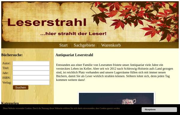 Vorschau von www.versandantiquariat-leserstrahl.de, Versandantiquariat Leserstrahl