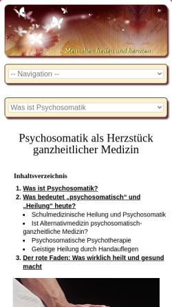 Vorschau der mobilen Webseite www.freieseelen.de, Esoterische Psychosomatik