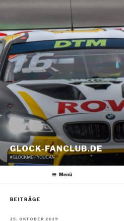 Vorschau der mobilen Webseite www.glock-fanclub.de, 1. offizieller Timo Glock Fanclub