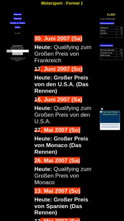 Vorschau der mobilen Webseite www.marco-schueler.de, Marco Schüler's Formel 1 Seite