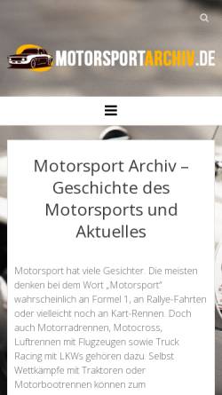 Vorschau der mobilen Webseite motorsportarchiv.de, Motorsportarchiv.de