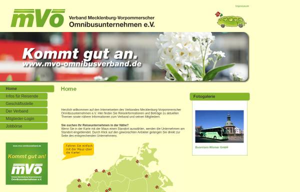 Vorschau von www.mvo-omnibusverband.de, MVO - Verband Mecklenburg-Vorpommerscher Omnibusunternehmen e. V.