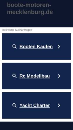 Vorschau der mobilen Webseite www.boote-motoren-mecklenburg.de, Yacht- & Bootscenter Wesenberg
