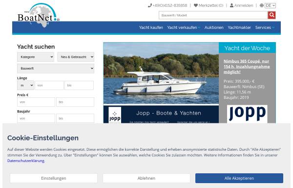 Vorschau von www.boatnet.de, Boat Net