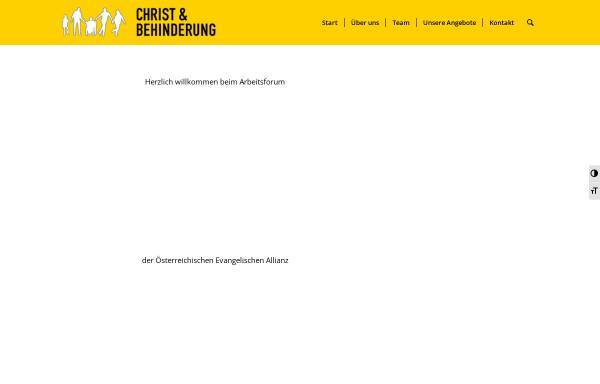 Vorschau von www.christ-und-behinderung.at, Christ und Behinderung