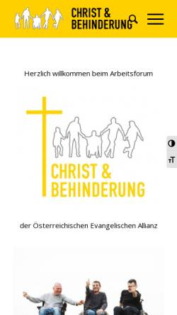 Vorschau der mobilen Webseite www.christ-und-behinderung.at, Christ und Behinderung