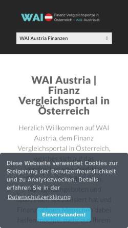 Vorschau der mobilen Webseite www.wai-austria.at, WAI-Austria - Zugang für alle